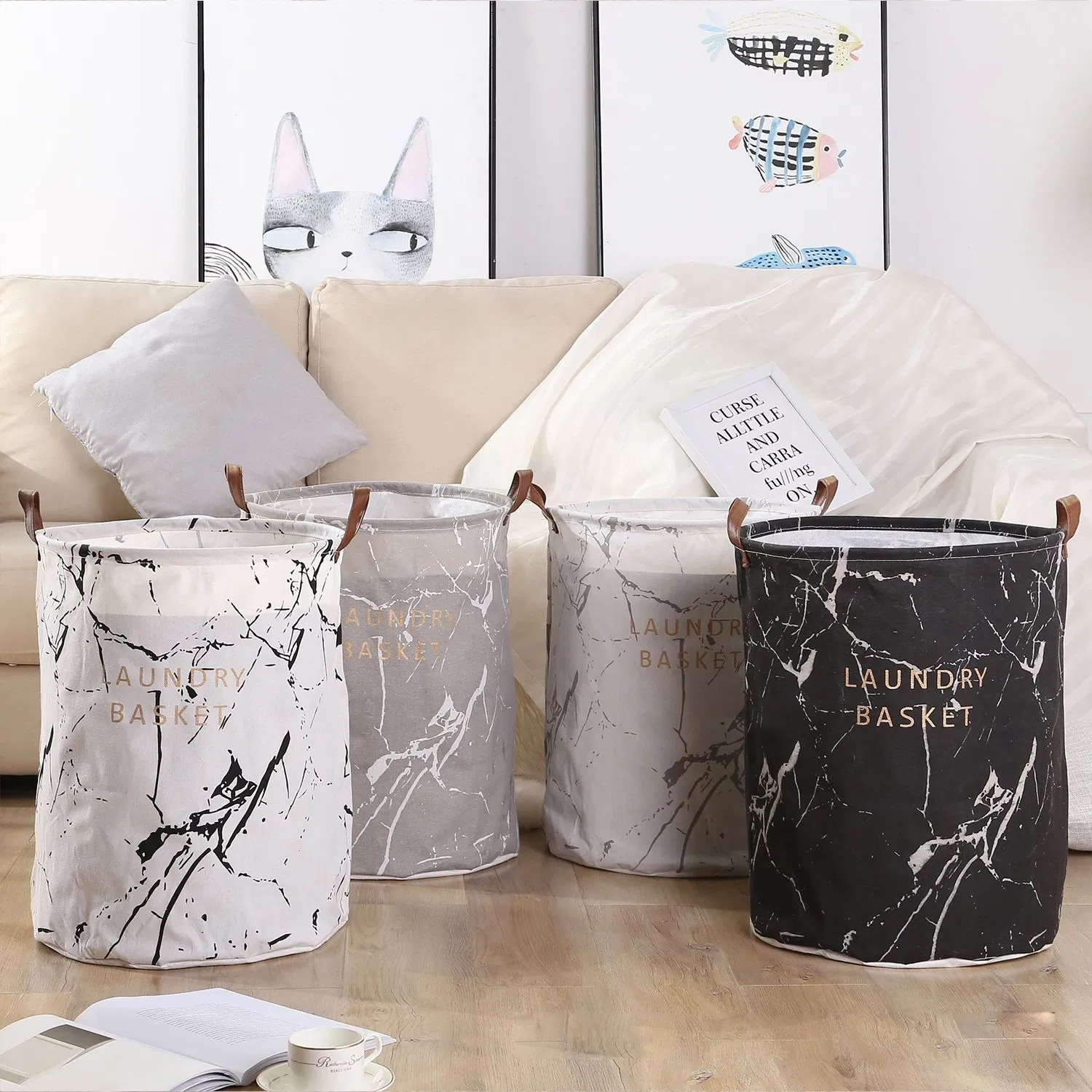 Modern Home Use Extra Large Big Customized Laundry Basket Foldable