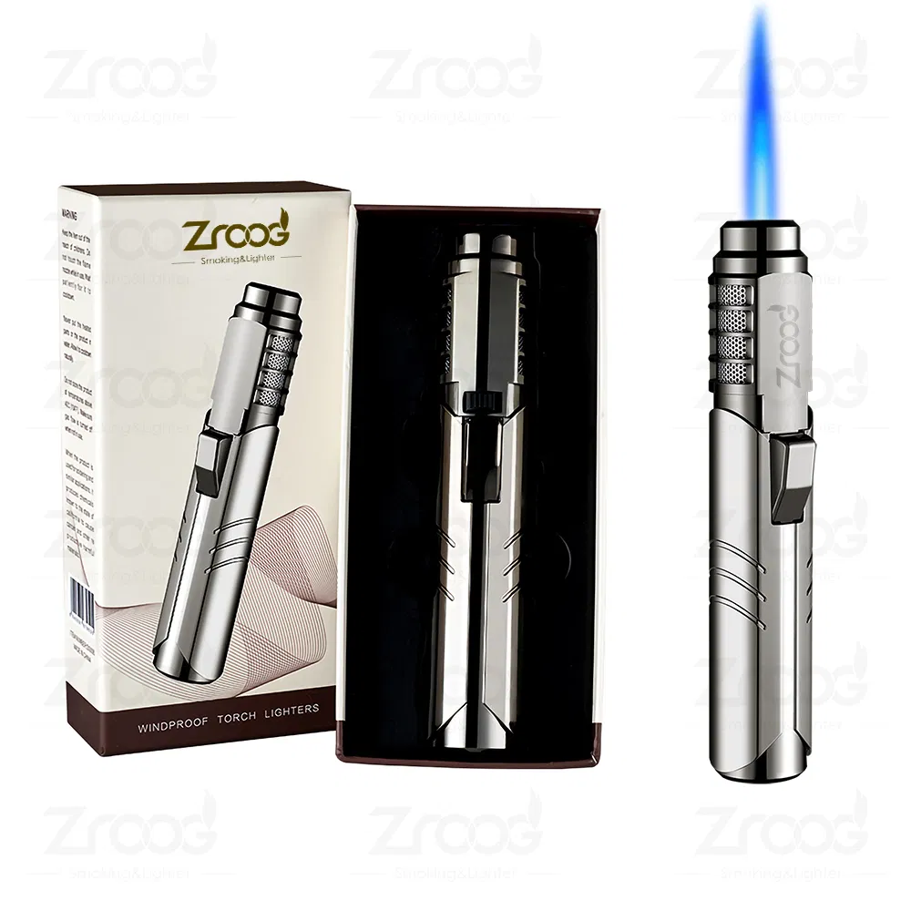 High Jet Flame Butane Gas Lighter Torch Lighters Refillable Adjustable BBQ Fireplace Stove Lighter