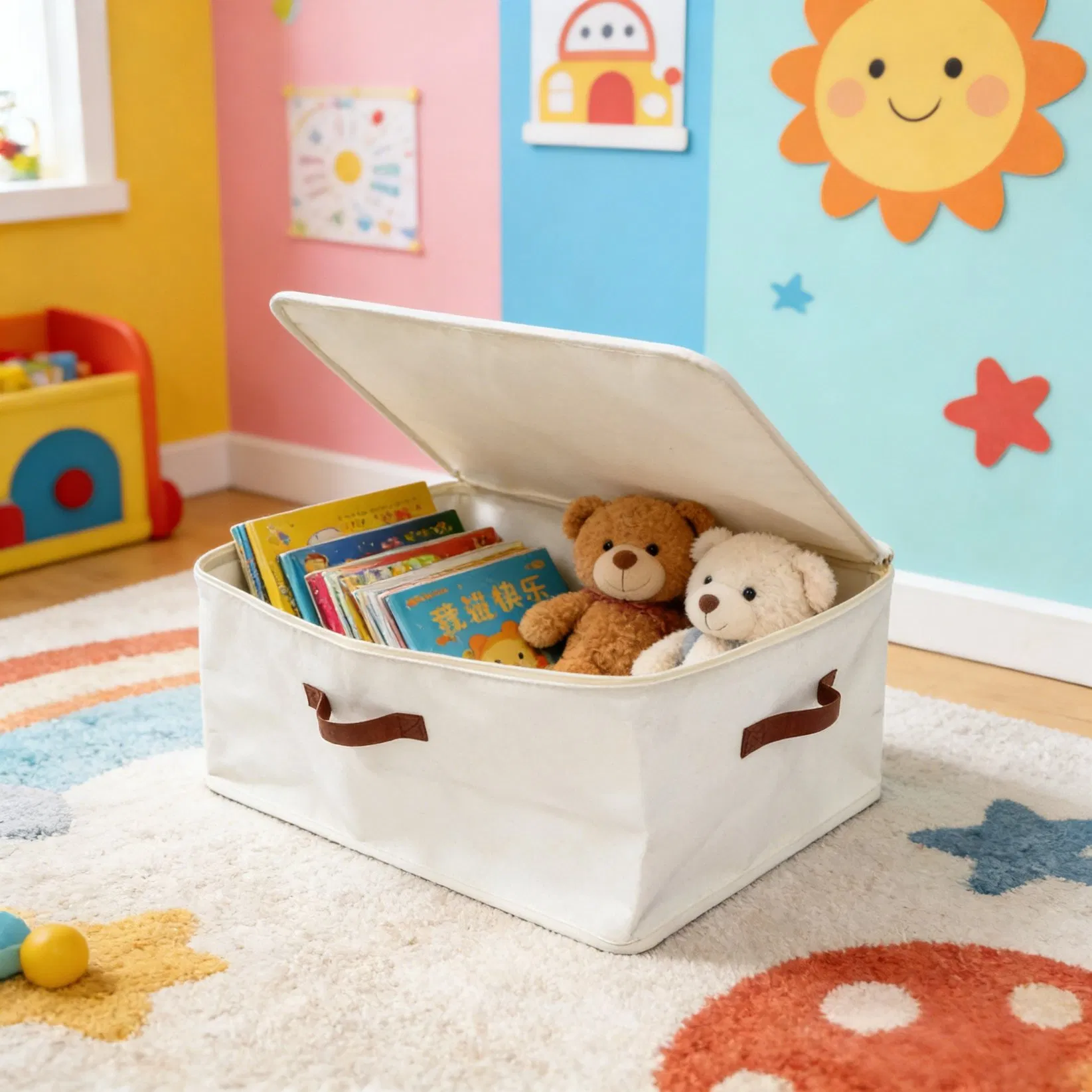 Top-Selling Large Foldable Fabric Bin Lidded Closet Organizer for Clothing