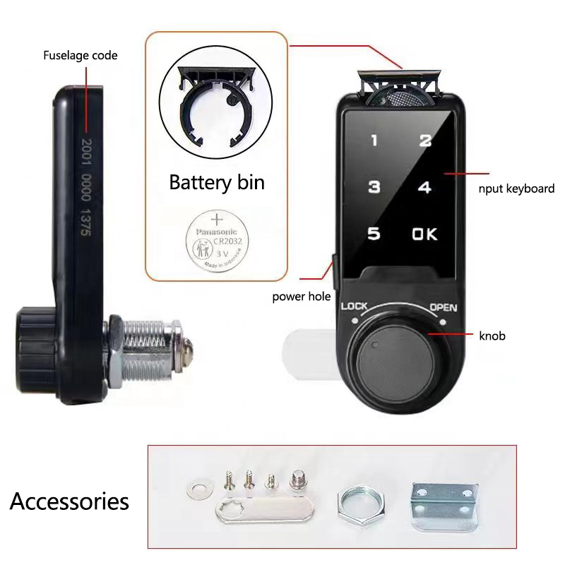 Zinc Alloy Smart Door Lock Cylinder 2023 China Cabinet Electronic Lock Digital