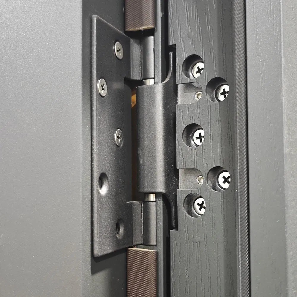 B2b Wide Entrance Steel Door - Cast Iron Lattice Between Glass - Honeycomb/Rock Wool Filled