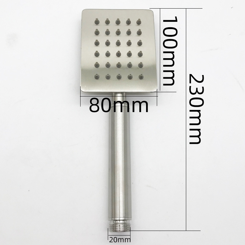 Square Handheld Shower Head 201 Stainless Steel Bath Shower Head