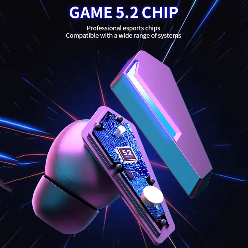 New Arrival Tws Blue Tooth Headset Wireless Headphones Noise Cancelling LED Gaming Earbuds for Smartphone