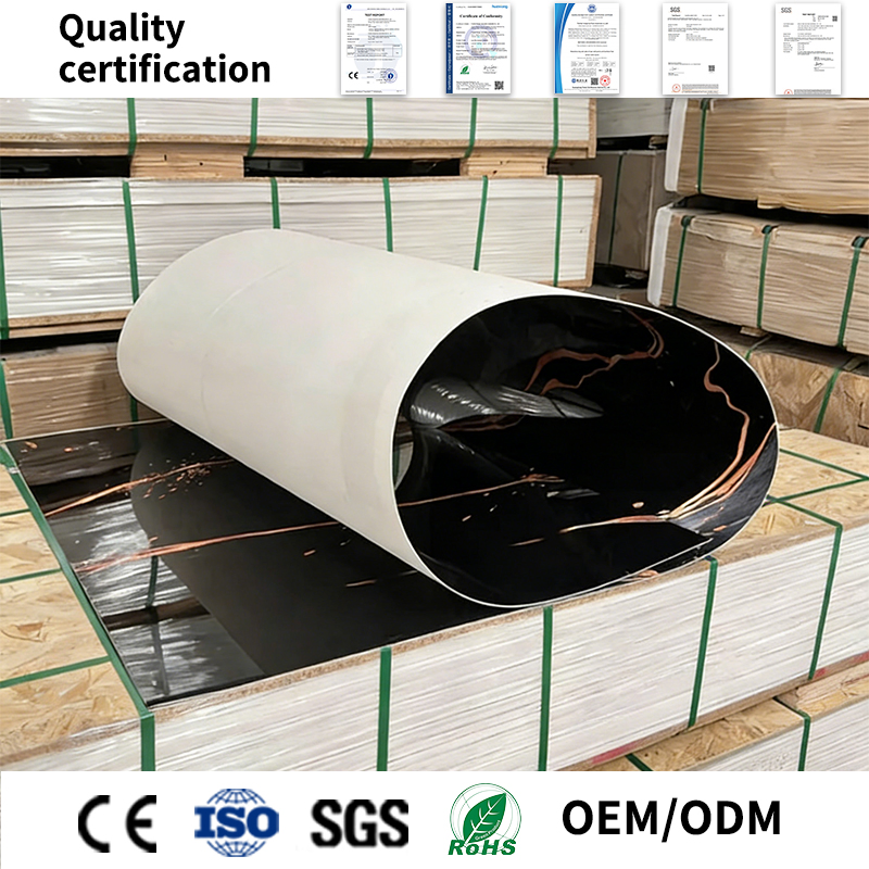 Decoration Material Interior Waterproof UV Board for Apartment Feature Walls PVC Wall Panels Plastic Marble Sheet