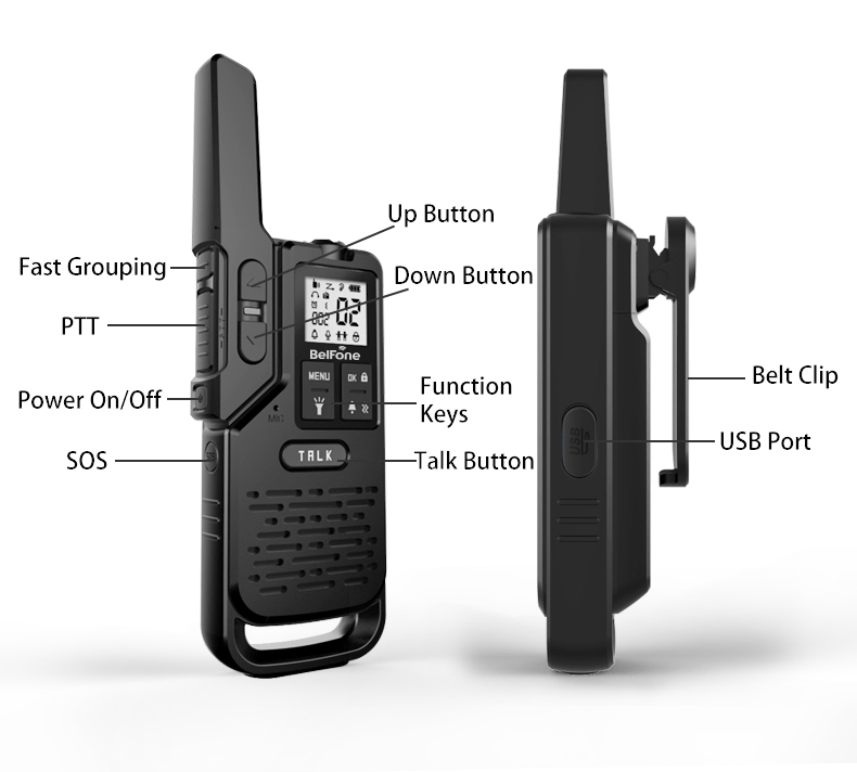 Портативная рация PMR Mini Walki Talki, дальность до 30 км
