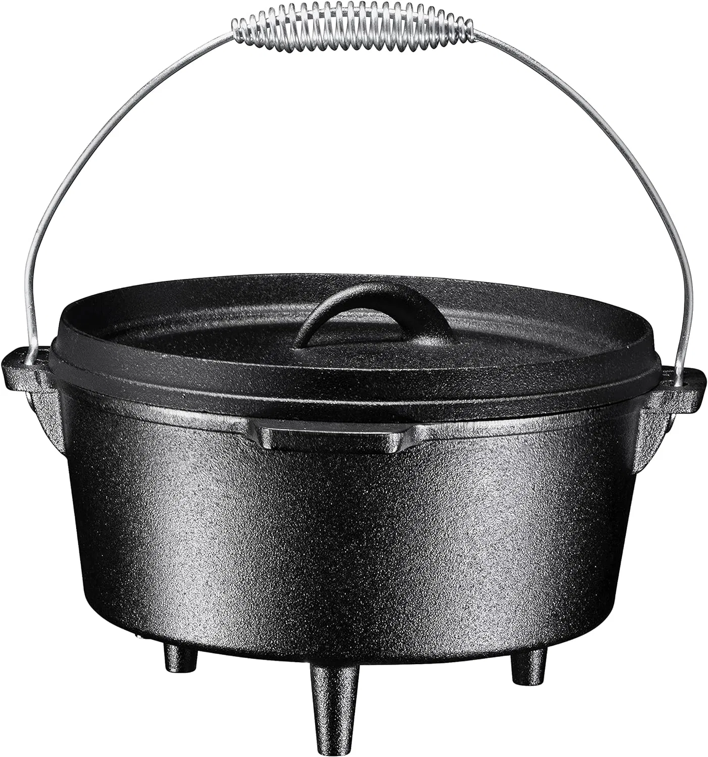 3 Legs Cast Iron Camping Dutch Oven Fire Pot for Outdoor Campfire Cooking and Garden Cooking