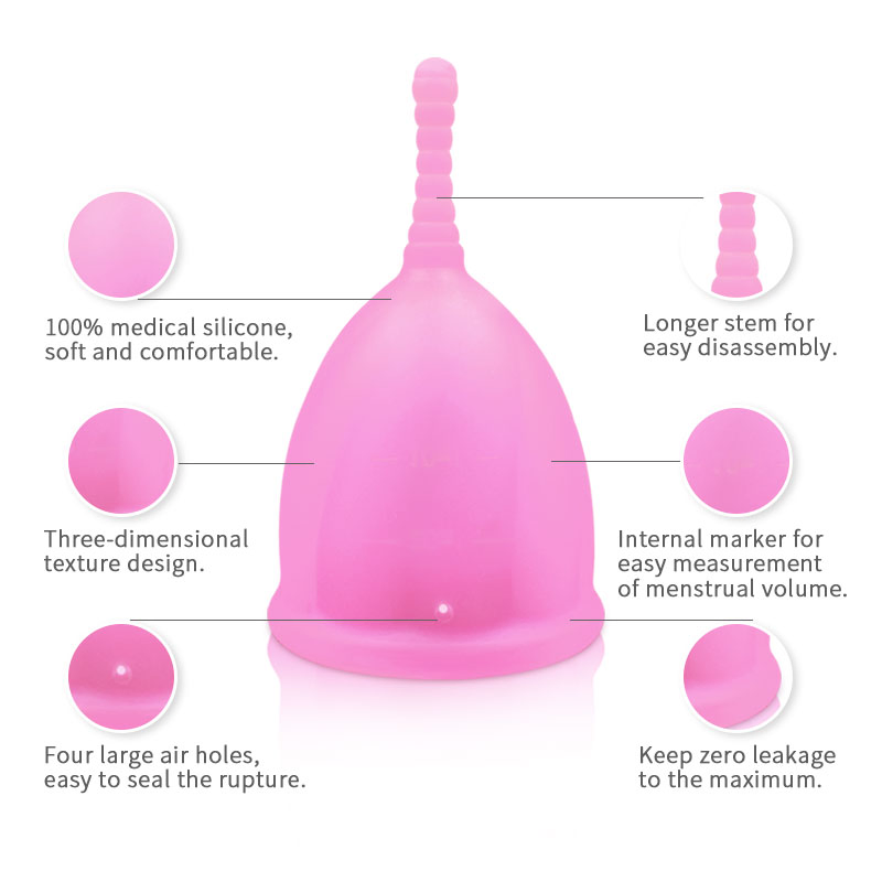 CE Certified Feminine Hygiene Silicone Sanitary Pads Patented Eco-Friendly Reusable Menstrual Cups for Women