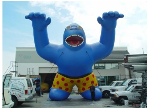 2023 New Giant Fireworks Gorilla Inflatable Animal for Sale