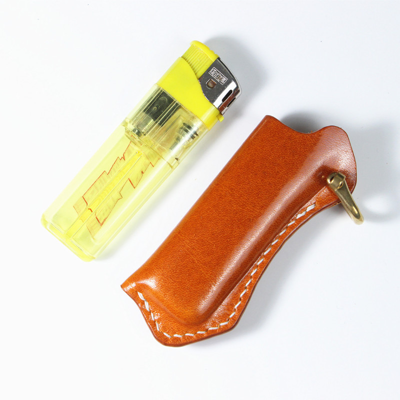 Ea540 Vintage Display Retractable Focus Metal for Blank Leather Case Holder Cover Cigarette with Lighter Custom Cases