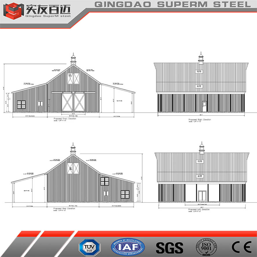 Temoporary Storage Building Warehouse Garage Price Prefab Metal Frame Steel Building Kits Prefabricated Pole Structure Barn with Car Parking Shed