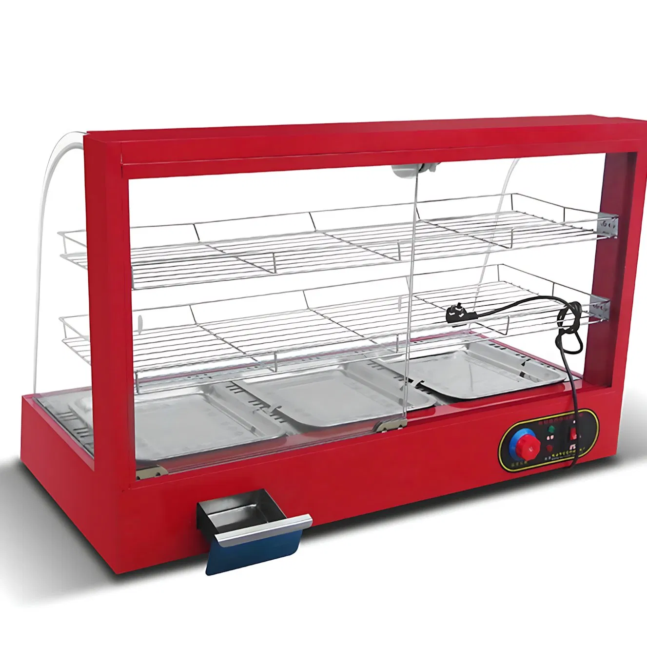 CE Certified Electric Curved Food Warming Display Meets European Safety Standards