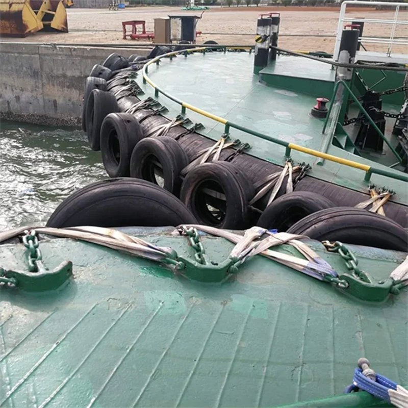 Ship Docking Fenders from Used Aircraft Tires