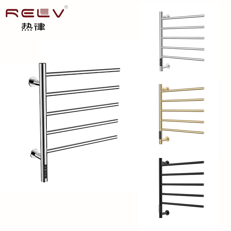 Customizable Bar Electric Heated Towel Rack, Wall-Mounted Swivel Stainless Steel Towel Warmer