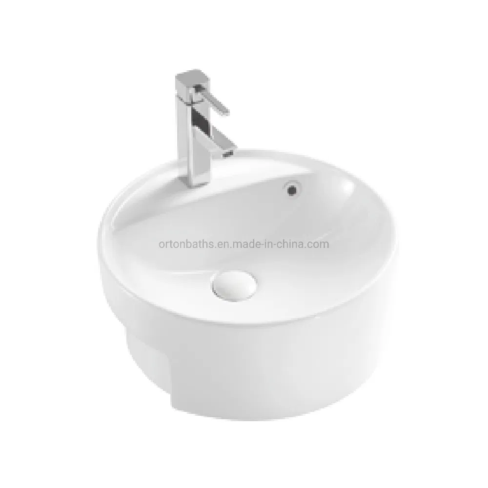 Ortonbath Bathroom Ceramic Art Square Hair Hand Salon Marble Designer Semi-Recessed Wash Basins Hand Basin Ceramic with Vanity
