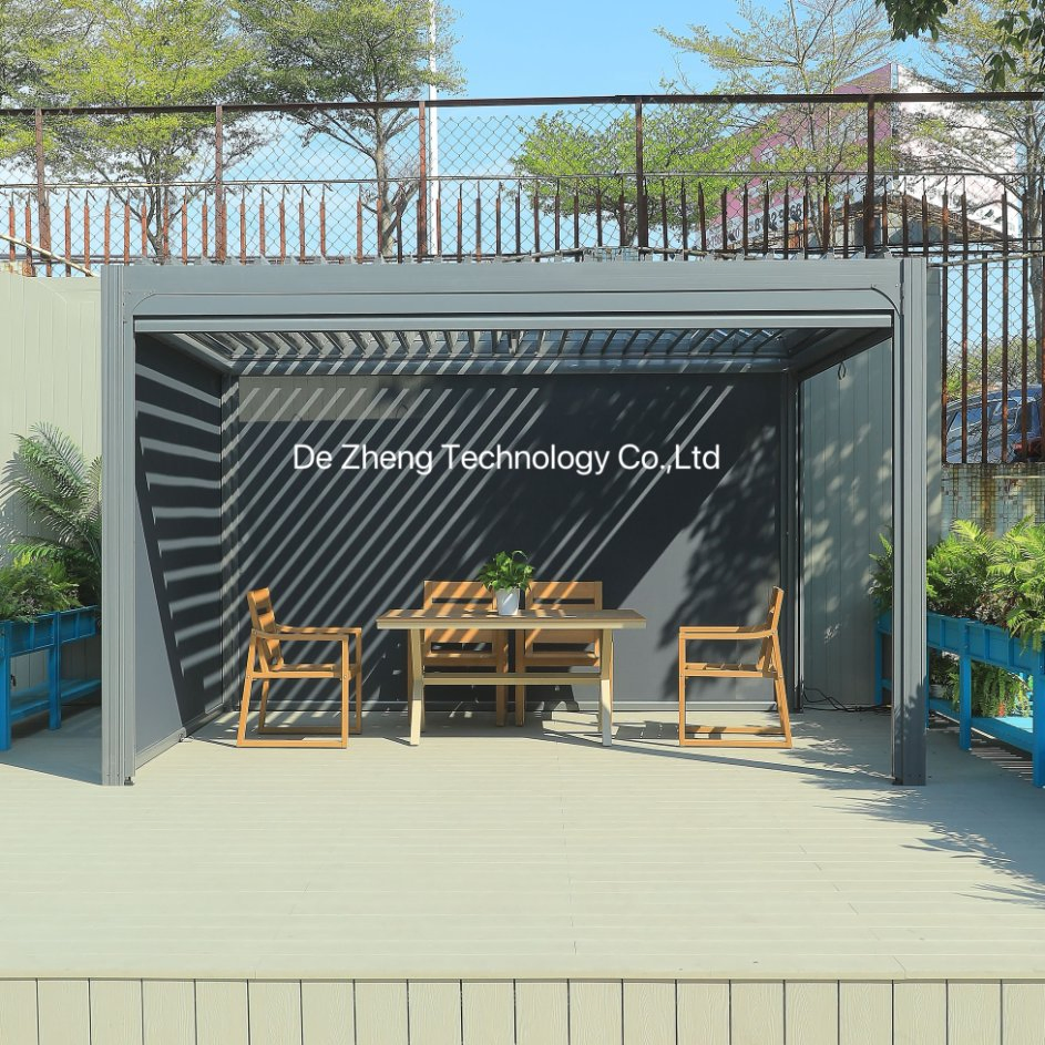Decorative Outdoor Opening Louvre Roof Aluminium Pergola Awning Garden Gazebo