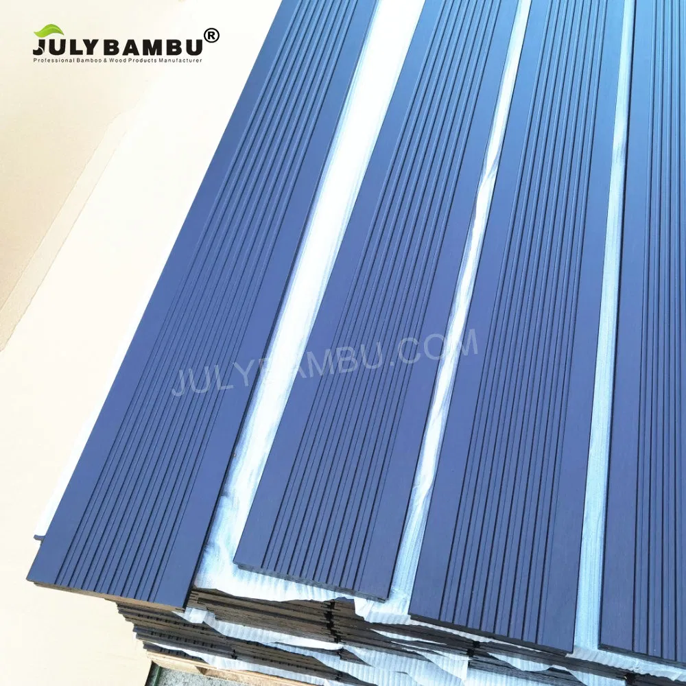 Террасная доска из бамбука 18мм, угольный цвет