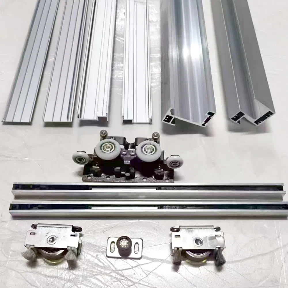 Invisible Sliding Track System Hidden Roller Soft Close Ghost Door Hardware Kit