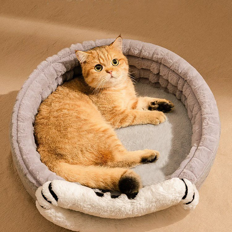 Winter Warmth Foldable Safety Indoor Cat Bed for Cozy Comfort