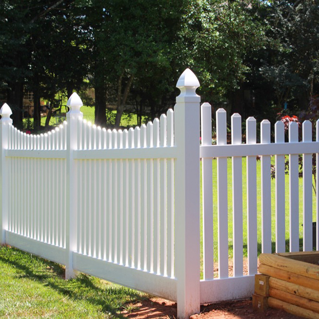 Hot Selling Vinyl Garden Fence, Outdoor PVC Picket Fence, Plastic House Yard Fence with Picket
