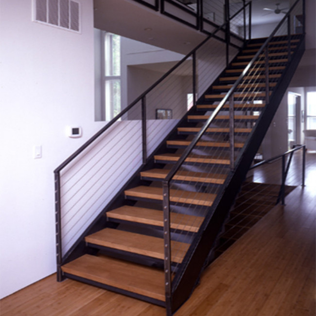 High Quality Prima Precast Indoor Glass Stairs Wood Floating Staircase