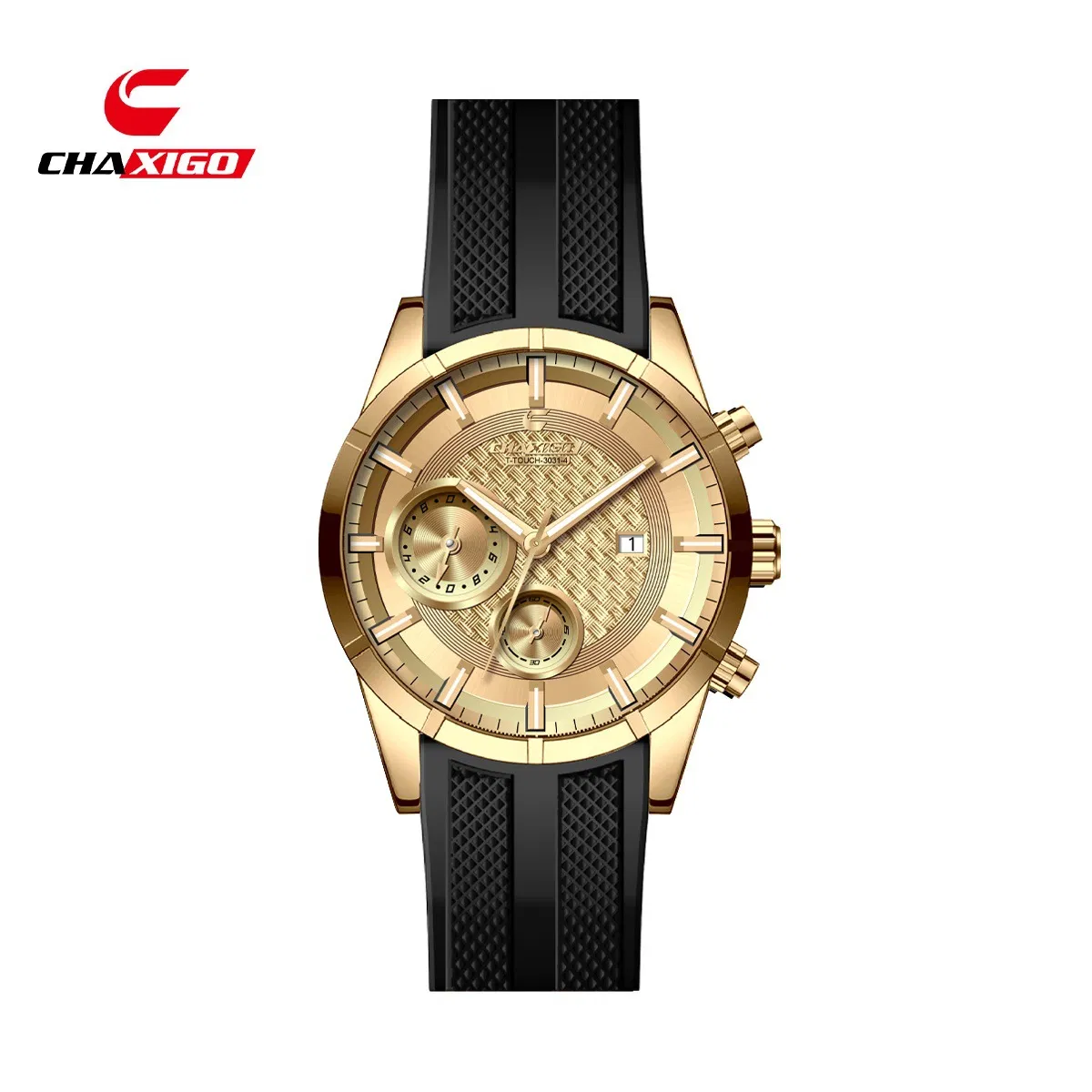 Chaxigo Business Quartz Watch Waterproof Luminous Calendar Alloy Steel Strap Fashion Wristwatch