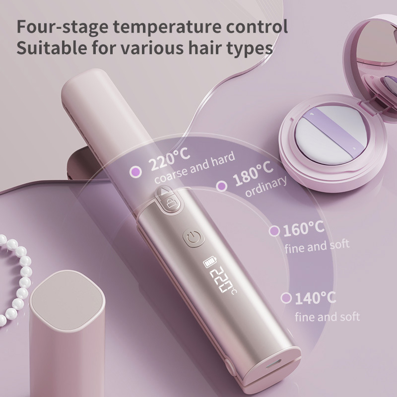 New Rechargeable Wireless Portable Hair Straightening Comb Ceramic Fast-Heating Electric Straightening