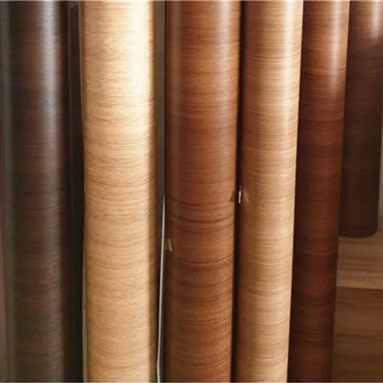 PVC Wood Grain Flat Lamination Decoration PVC Sheet for Furniture PVC Membrane Border Foil for MDF
