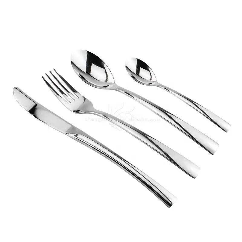 Suit Picnic Camping Trip Tool Tableware Restaurant Dinnerware Stainless Steel Metal Knife Fork Spoon Flatware Dinner Cutlery Set