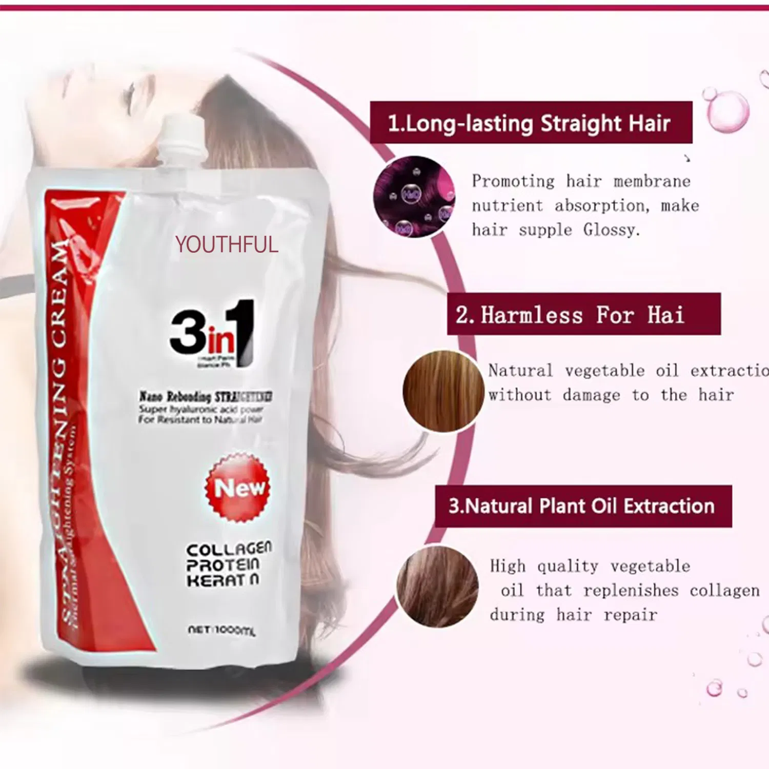 Professional Hair Rebonding Perm Treatment Hair Straight Cream