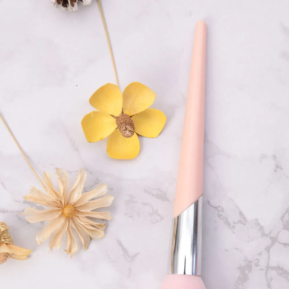 Plastic Pink Powder Blush Foundation Eyeshadow Lip Makeup Brush New Beauty Care Cosmetic Brush