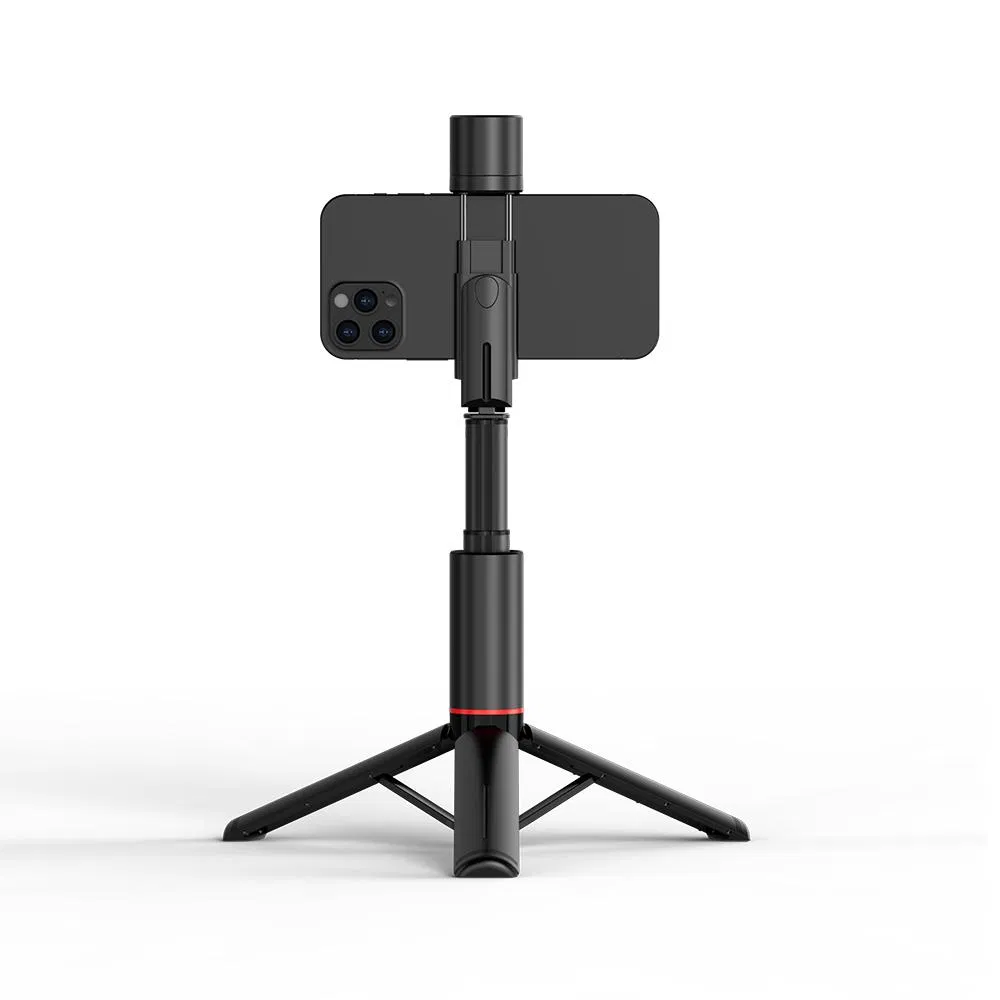 Q12s Extended Fold Flexible Mini Tripod with Rotatable Battery LED Fill Light Wireless Selfie Stick