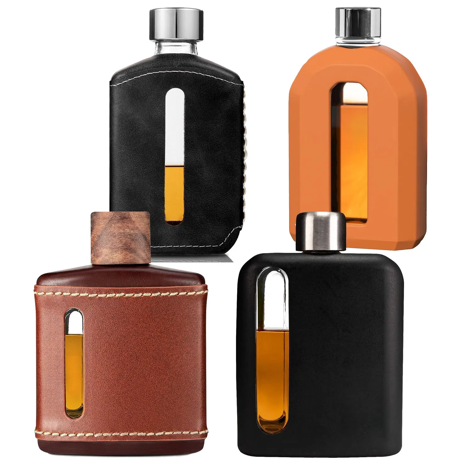 Portable Leakproof Stay Fresh Lead-Free Glass Hip Flask for Convenient Cleaning for Cambodia Tennent's Lager Riegele