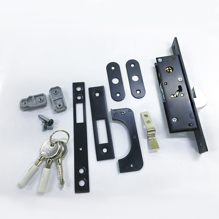 Gate Frame Glass Door Hook Lock Sliding Door Gate Cross Key Mortise Lock