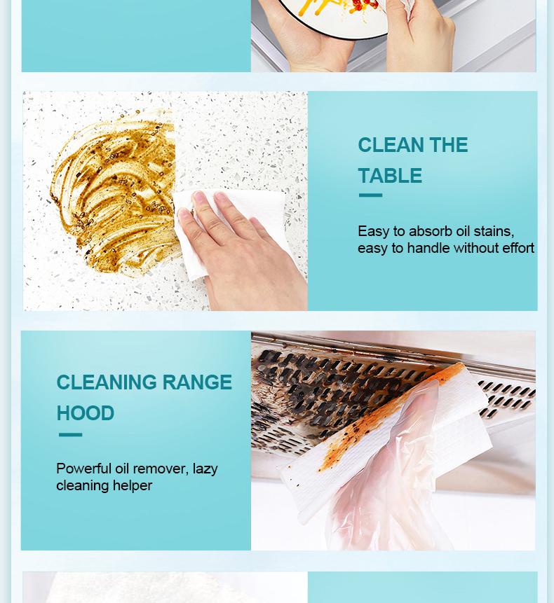 Kitchen Paper Towel Oil-Free Absorbent Scouring Household cleaning cloth
