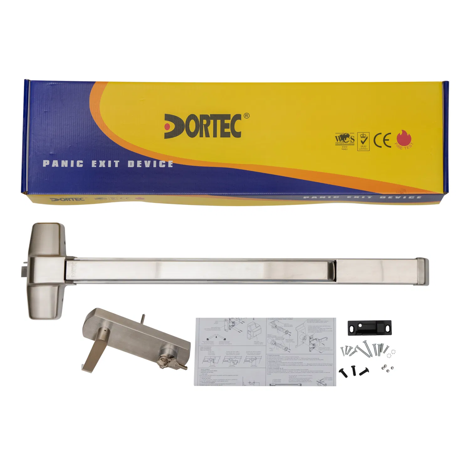 2025 Dortec Brand Fire Door Hardware Crash Bar Locks Panic Exit Device