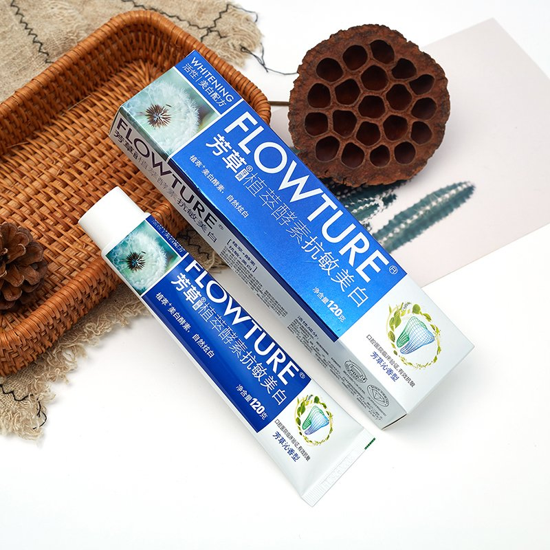 Custom Logo Sodium Phytate Anti Sensitive Teeth Whitening Enzymatic Toothpaste Manufacturer for Adult