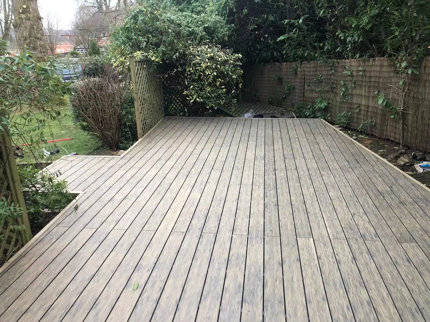 Anti-UV Outdoor Deck Plastic Wood Timber Decking Floor 200X25mm