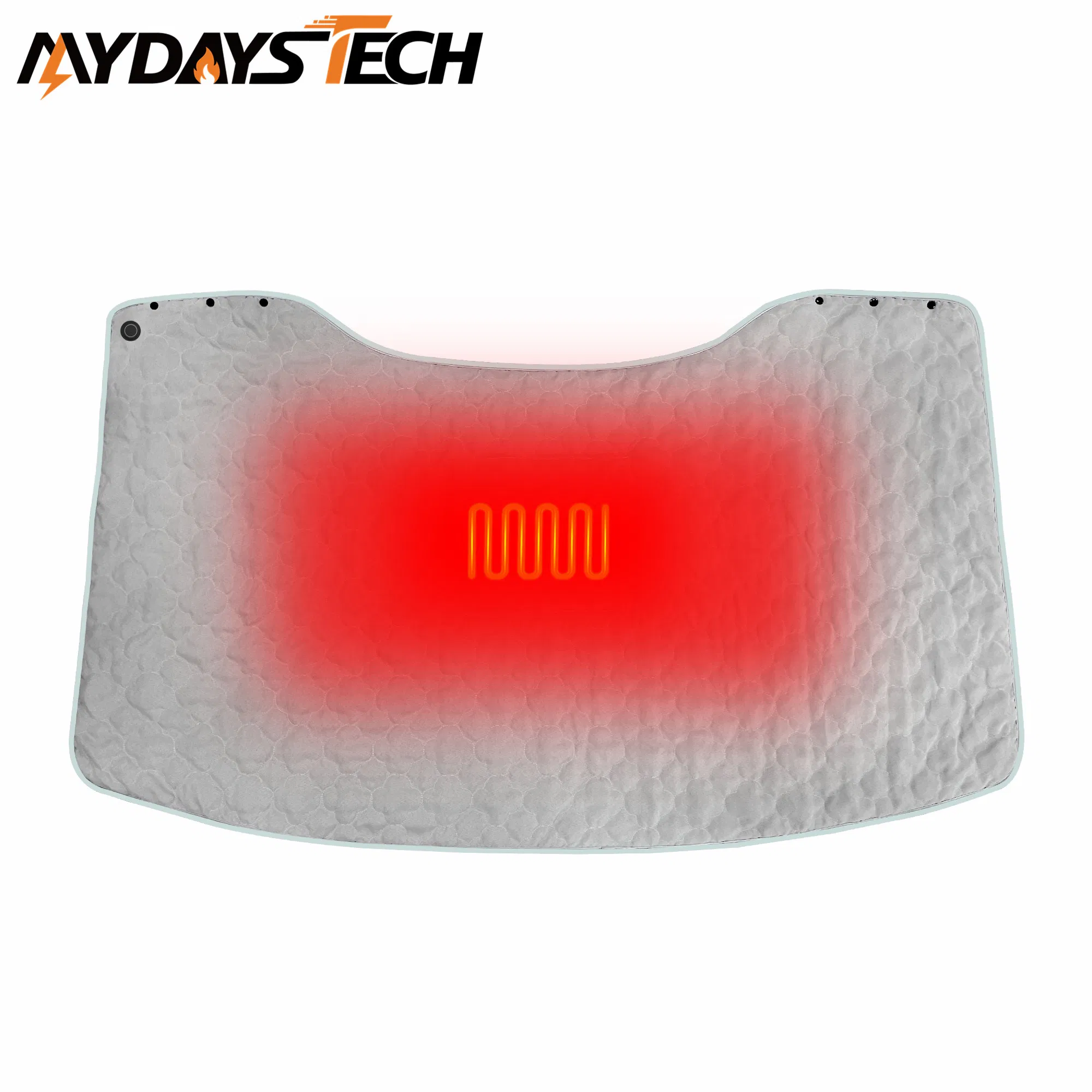 Mydays Tech Wearable Cozy Snuggy Suede Fabric Gray Heated Camping Fishing Shawl