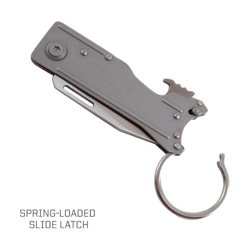 Pocket Knife with Bottle Opener Keychain Ring - Keytron EDC Keychain Knife with 1.8 Inch Folding Knife