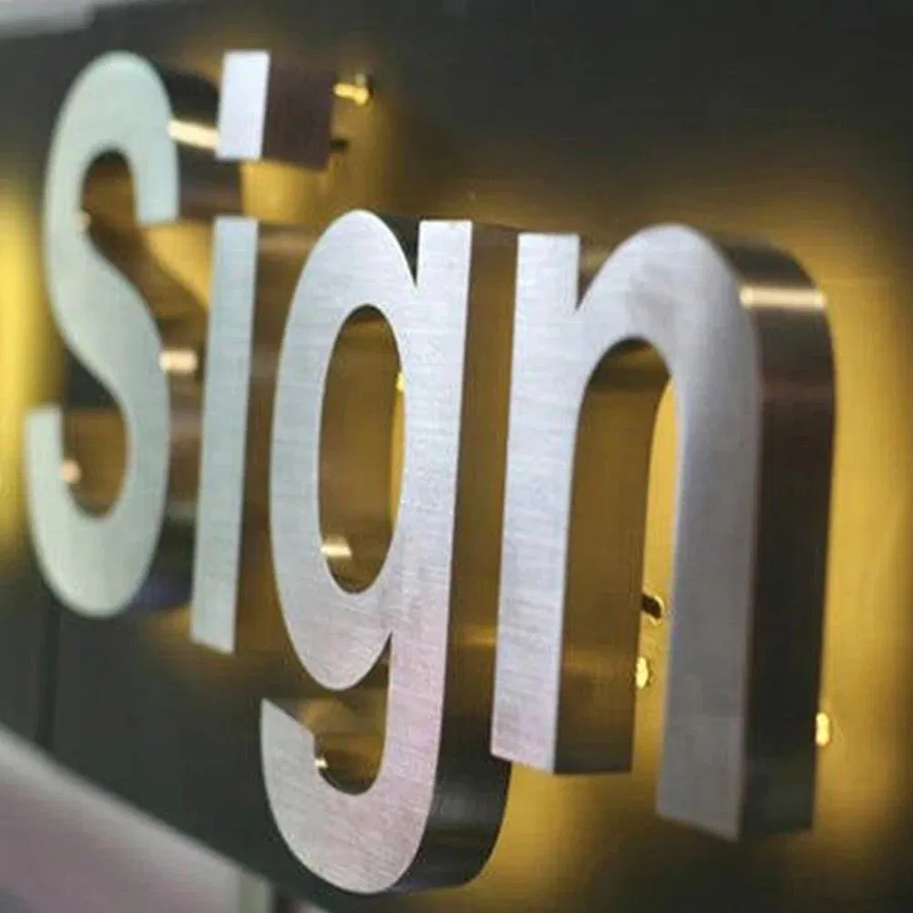 Signage Outdoor Backlit LED Illuminated Wall Advertising Letters Sign for Business Brand Mark