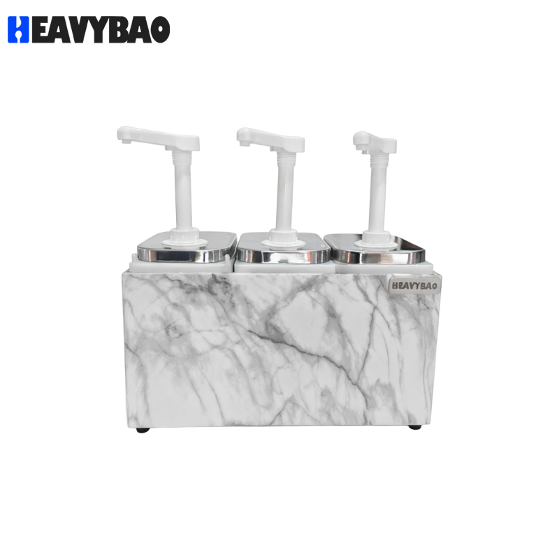 Heavybao Aesthetic Stainless Steel Professional Sauce Dispenser Pump Restaurant Supplier Equipment Tool