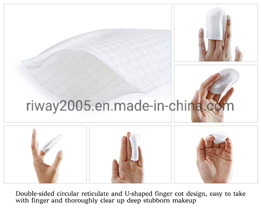 Facial Makeup Cleansing Cosmetic Embossing Finger Cotton Pads