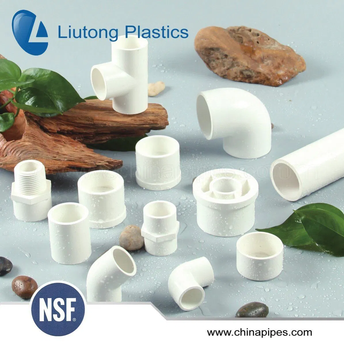 ASTM Sch40 Plastic (UPVC/PVC) Pipe Fittings in ASTM-D-2466 Standad for Supply Water (ELBOW, TEE, SOCKET, REDUCING BUSH, etc.)