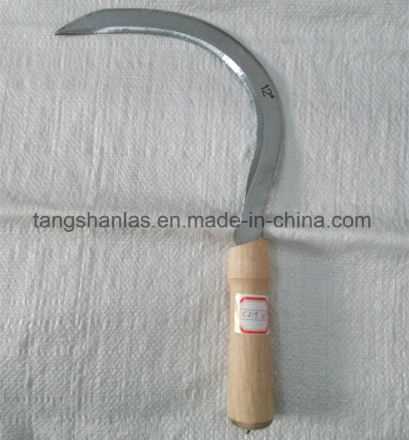 Grass Sickle Wood Handle Steel Sickle