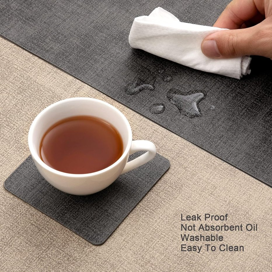 European Environmentally Friendly Western Non-Slip Placemats Faux Leather Place Mat