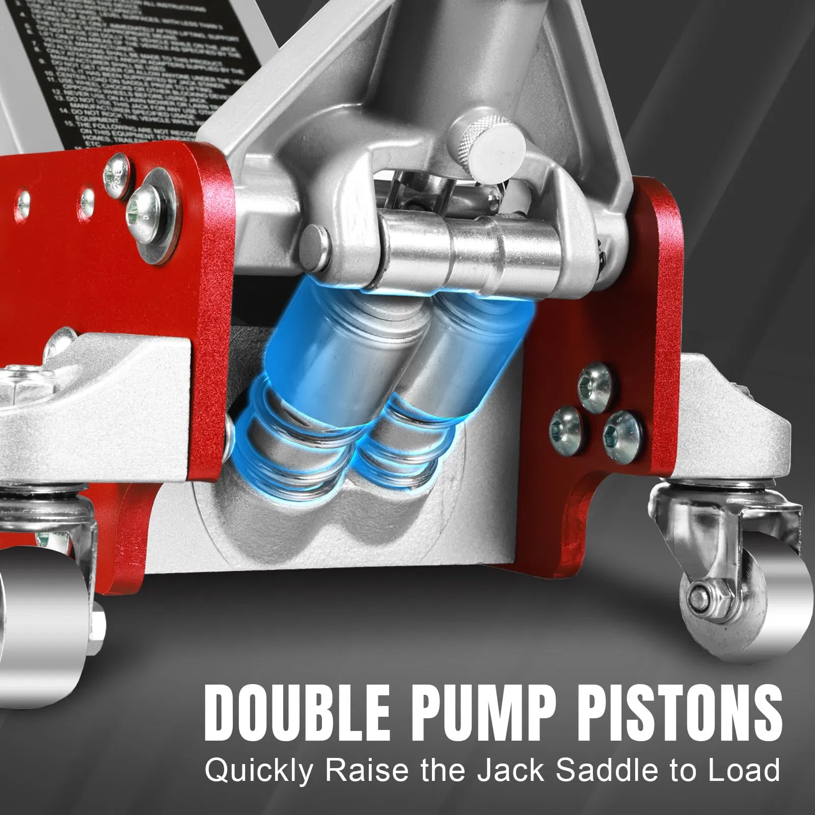 3 Ton Low Profile Racing Floor Jack Heavy Duty - GS Certified Safety Descent, Dual Piston Quick Lift Pump, 3.35 to 19.69 Inch Lifting Range Automotive Vehicle T