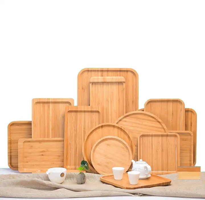 Kinds of Size and Style Food Grade Bamboo Tray Board Can Customized