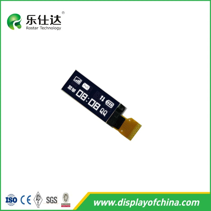 Mini Screen 0.91'' 32X128 White OLED Display Wide Temperature for Consumer Electronics