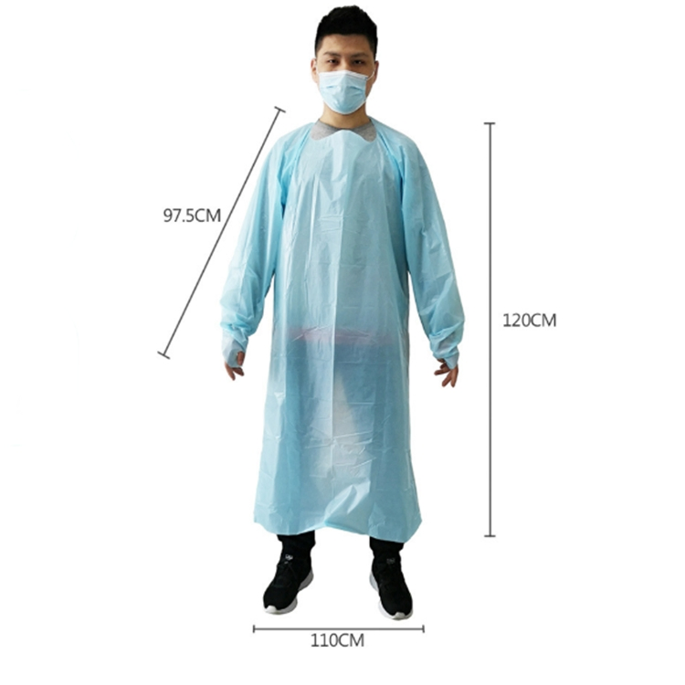 Disposable CPE Protection Gown with Thumb Loops Cooking Apron Factory Price