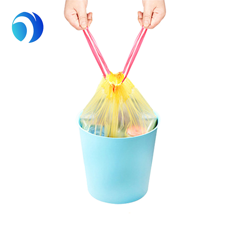 Custom Printed Biodegradable Green Environmental Quality Household Drawstring Garbage Bag